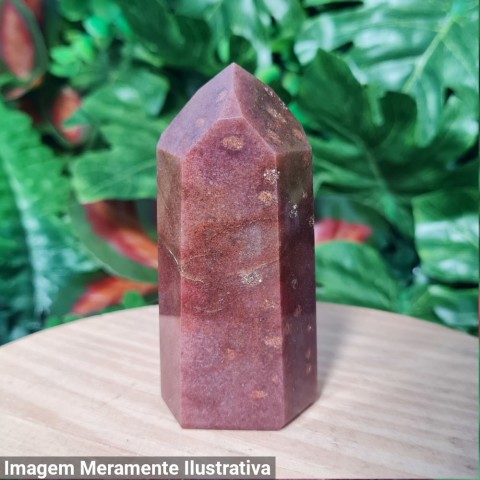 Ponta de Jaspe Vermelho 117gr - Unidade